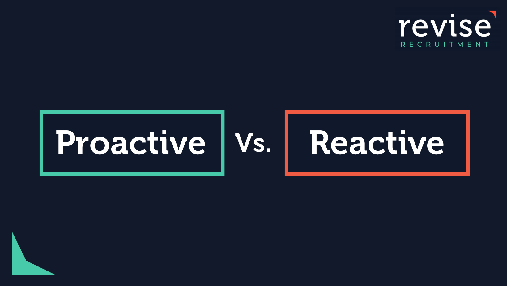 Proactive vs. reactive recruitment